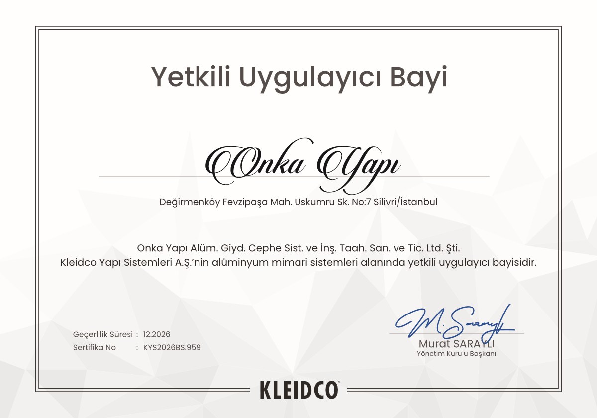 Kleidco Authorized Applicator Dealer Certificate